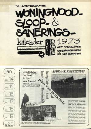 *De Amsterdamse woningnood – sloop- en saneringskalender 1973*