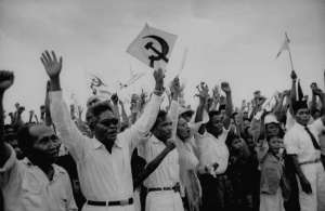 PKI supporters rallying during the 1955 general-election campaign. (The National Library of Indonesia, Jakarta)