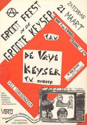 *Groot feest in de Groote Keyser*, 1981, poster. CSD BG D66/300